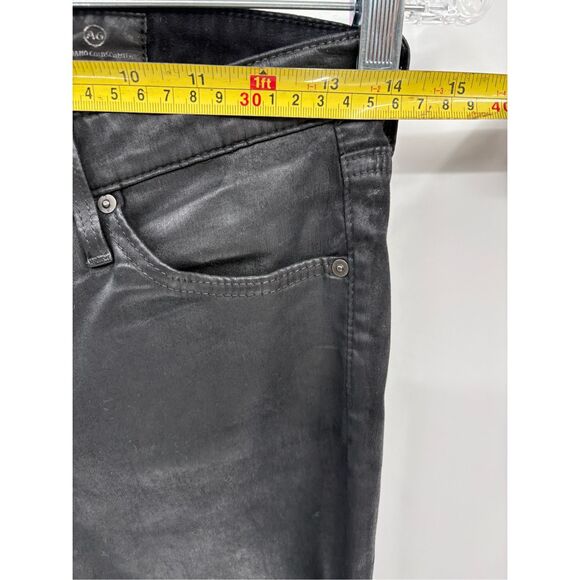 AG Adriano Goldshmeid Jeans The Legging Coated Black Women 25 Super Skinny Ankle - Picture 6 of 14